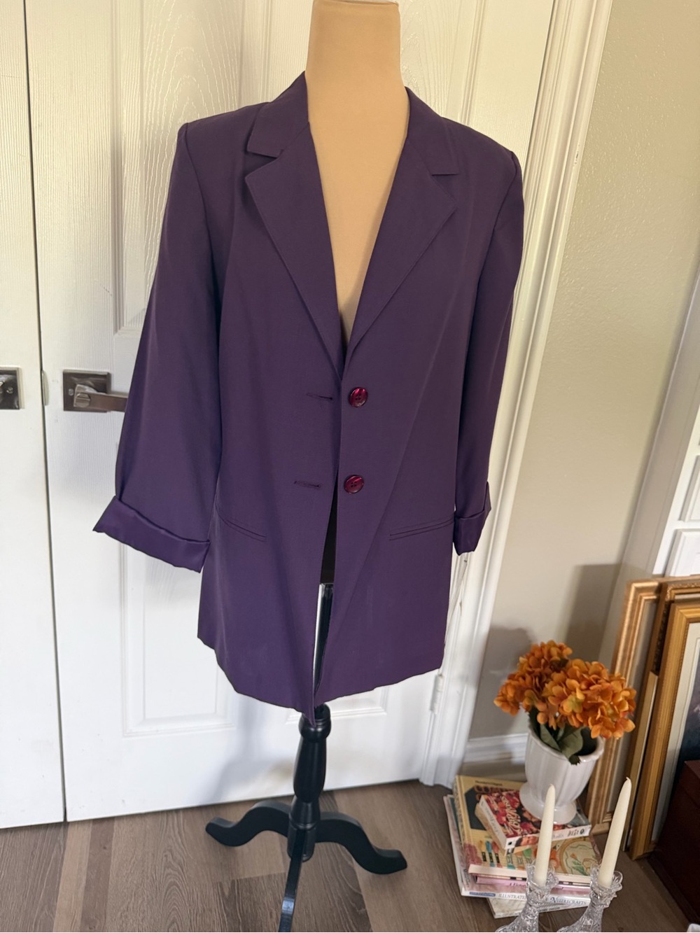 Women's Purple oversized blazer jacket
